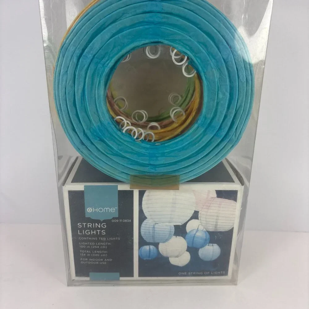 Target Home Paper Lantern String Lights 10 Indoor & Outdoor Party Decor 2011 New